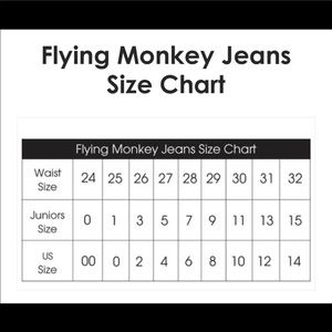 flying monkey size chart